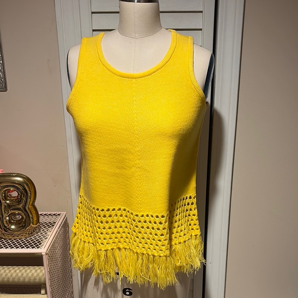 NWOT English Factory Sweater Tank w/Fringe